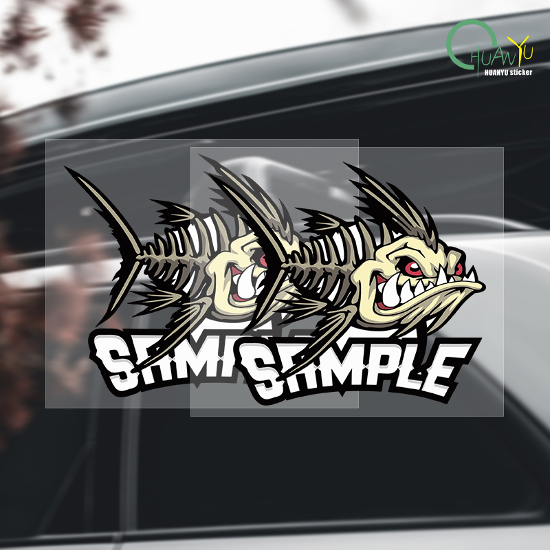 Tackle Box - Stiker Mobil Kreatif Motif Pancing, Stiker