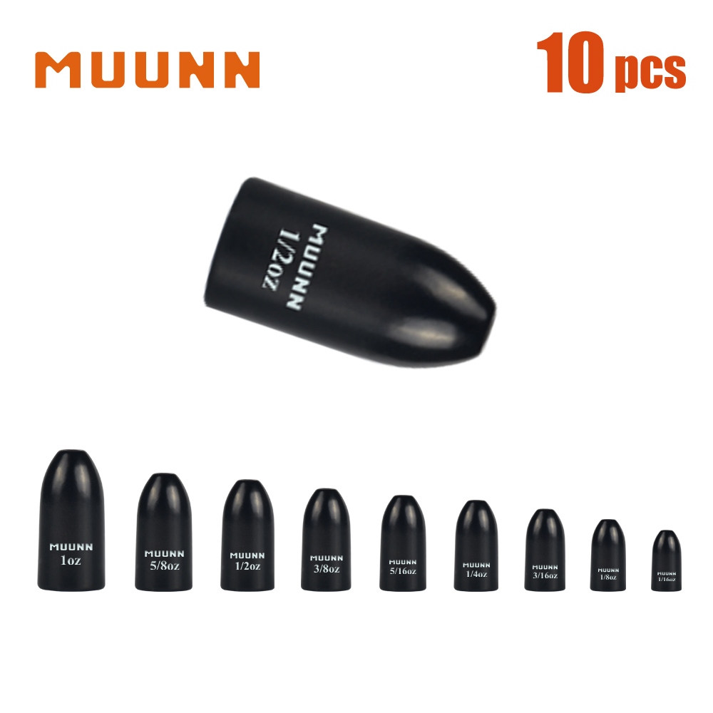 Tungsten Sinkers - MUUNN 10pcs Pemberat Umpan Cacing Tungsten