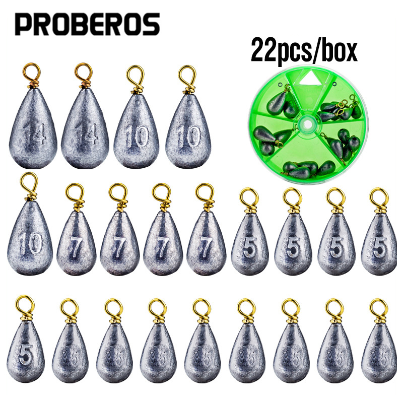 22Pcs/Box Pemberat Pancing Ben - Tackle Box ulasan dan harga