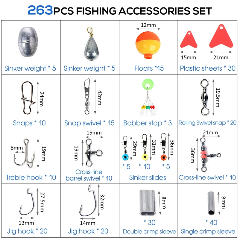 263 Buah Set Aksesori Memancin - Tackle Box ulasan dan harga
